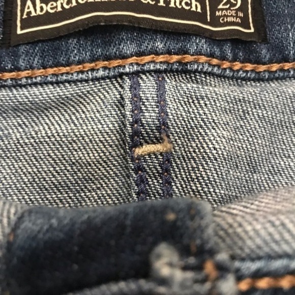 Abercrombie & Fitch Mini Frayed Hem Snaps Skirt  Size 29 - Picture 7 of 9